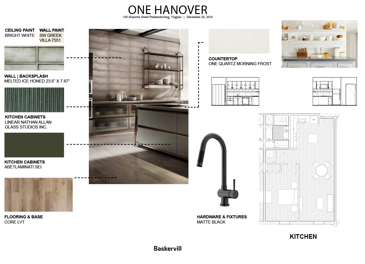 Hanover House kitchen — quartz & matte black